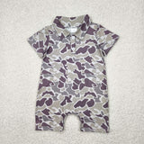 RTS baby boy clothes camo hunting clothes matching boy summer romper