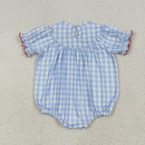 SR2981   baby girl clothes smock embroidery animal girl summer bubble