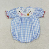 SR2981   baby girl clothes smock embroidery animal girl summer bubble