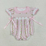 RTS kids matching clothing embroidered flowers print clothing girl summer clothing-2025.9.8