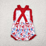SR3048   baby girl clothes American honey girl 4th of July Patriotic summer bubble