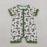 SR3095   baby boy clothes fishing boy summer romper