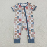 SR3098   baby boy clothes cowboy boy summer romper