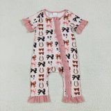 SR3116   baby girl clothes bows toddler girl winter romper