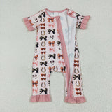 SR3116   baby girl clothes bows toddler girl winter romper