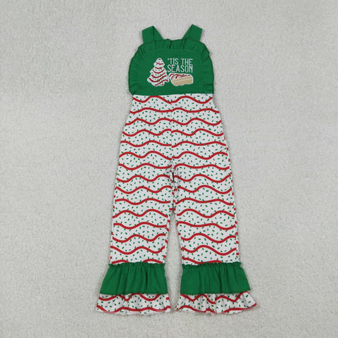 SR3178   baby girl clothes embroidery tis the season girl christmas summer  jumpsuit