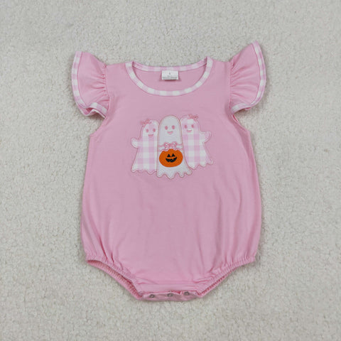 SR3196   baby girl clothes embroidery ghost girl halloween bubble