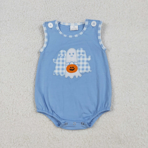 SR3197 baby boy clothes embroidery ghost boy halloween bubble