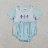 RTS kids matching clothing  embroidery cross print clothing baby easter clothing-2025.11.11