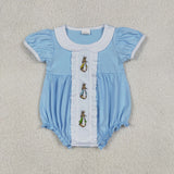 RTS Matching kids clothing embroidery bunny print clothing baby easter summer clothing-2026.3.30