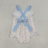 SR3461 baby girl clothes floral girl  summer bubble