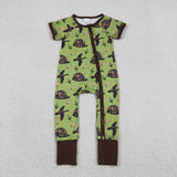 SR3499   baby boy clothes hunting toddler boy summer romper