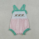 RTS Matching kids clothing embroidery hunting print clothing baby summer clothing-2026.3.19
