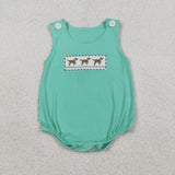 RTS Matching kids clothing embroidery hunting print clothing baby summer clothing-2026.3.19