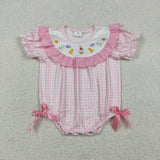 SR3565 baby girl clothes rabbit print girl easter summer bubble