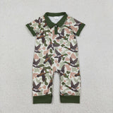 SR3634  baby boy clothes mallard boy summer romper