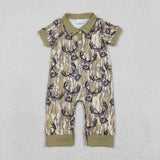 SR3635   baby boy clothes  deer boy summer romper