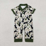SR3636  baby boy clothes  deer boy summer romper