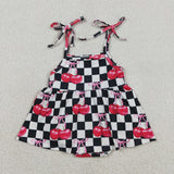 SR3854   baby girl clothes cherry print toddler girl summer bubble