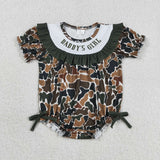 SR3916   baby girl clothes camo daddy's girl hunting clothes toddler girl summer bubble