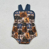 SR3925   baby boy clothes hunting print toddler boy summer bubble