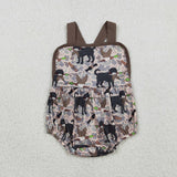 SR3928  baby boy clothes hunting print toddler boy summer bubble