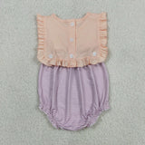 SR3941   baby girl clothes purple print toddler girl summer bubble