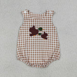 RTS  Matching clothing kids embroidery mallard print baby boy summer clothing-2026.5.5