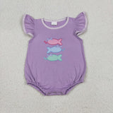 RTS Matching kids clothing embroidery fishing print clothing baby summer clothing-2026.6.1