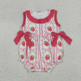 RTS  Matching clothing kids strawberry print baby girl summer clothing-2026.5.5