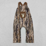 SR4048  baby boy clothes embroidery hunting print boy  summer  jumpsuit