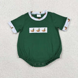 RTS  Matching clothing embroidery mallard  print clothing baby summer bubble-2026.5.15