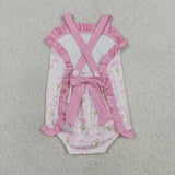SR4112  baby clothes flower print toddler girl summer bubble