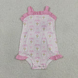 SR4112  baby clothes flower print toddler girl summer bubble