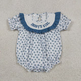 SR4141  baby clothes embroidery daddy’s girl print toddler girl summer bubble