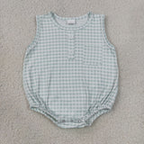 RTS  Matching clothing gingham print clothing baby boy summer bubble-2026.7.23