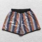 Adult striped glitter sequins short pants