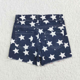 SS0168 baby girl clothes 4th of July patriotic summer shorts