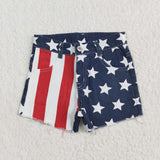 SS0168 baby girl clothes 4th of July patriotic summer shorts