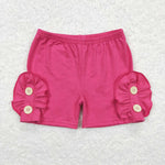 SS0186 toddler clothes ruffled buttons girl summer shorts