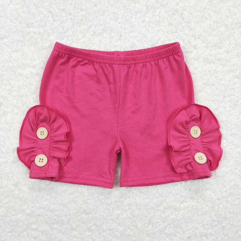 SS0186 toddler clothes ruffled buttons girl summer shorts