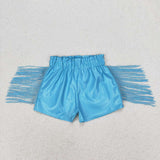 RTS Matching toddler clothes leather print tassel shorts baby summer clothes-2026.3.3