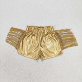 RTS Matching toddler clothes leather print tassel shorts baby summer clothes-2026.3.3