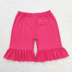 SS0249  toddler clothes pink ruffle girl summer shorts