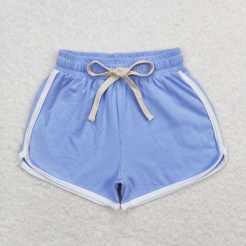 SS0322 toddler clothes summer shorts bottom blue waffle baby girl summer bottom