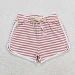 SS0327 toddler clothes summer shorts bottom pink stripes milk silk baby girl summer bottom