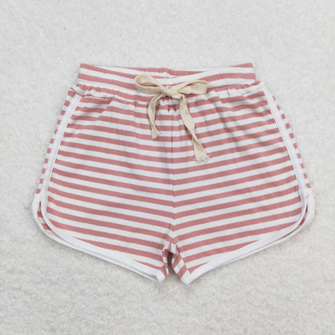 SS0327 toddler clothes summer shorts bottom pink stripes milk silk baby girl summer bottom