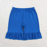 SS0349 toddler clothes blue girl summer ruffle shorts