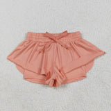 SS0547  baby girl clothes orange girl summer shorts yoga clothes