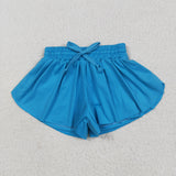SS0549   baby girl clothes blue girl summer shorts yoga clothes